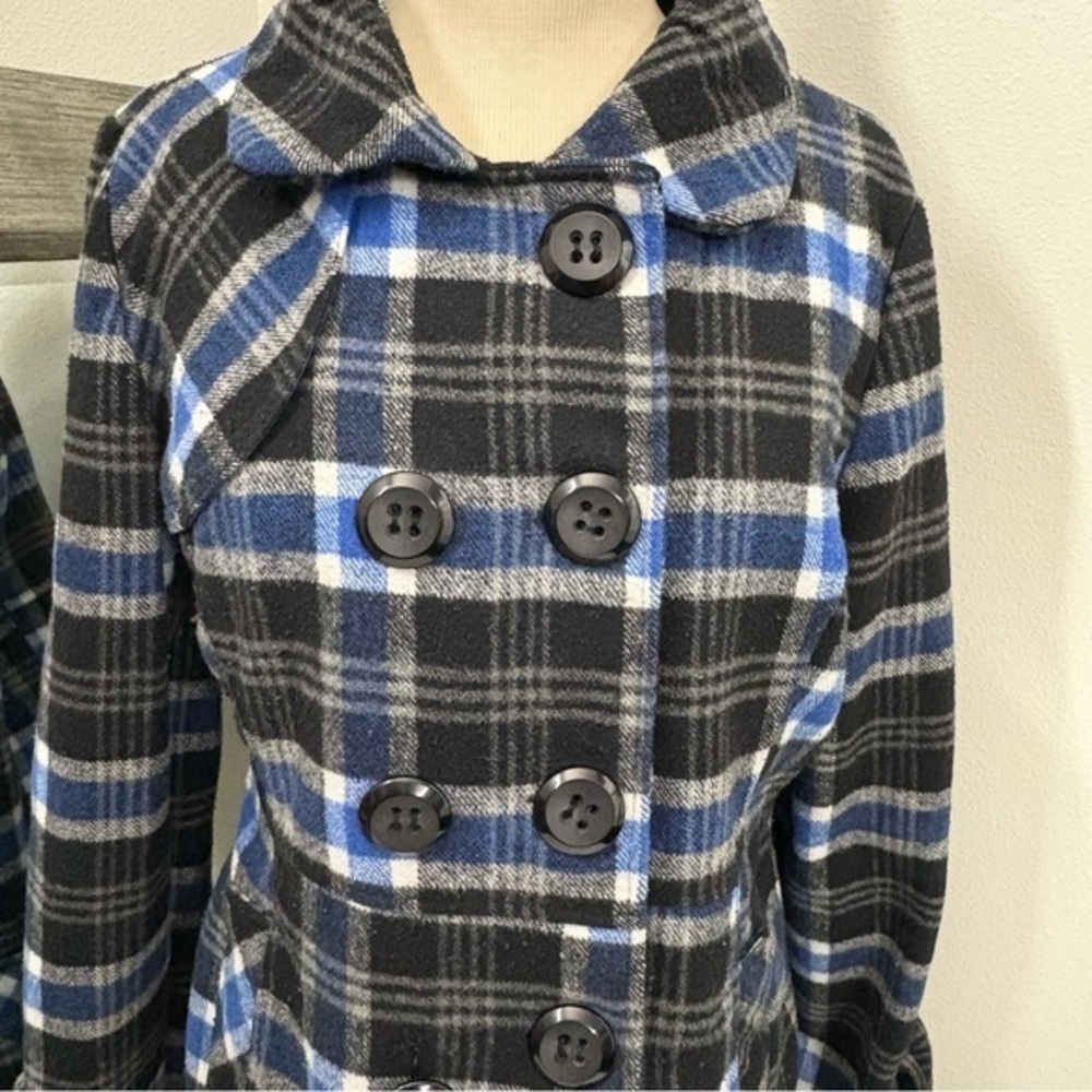 Chic Plaid Double-Breasted Coat